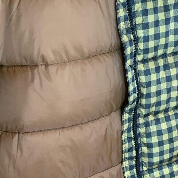 Rebecca Minkoff Puffer Jacket Coat Large Khski Black Tan Gingham Preppy NWOT - Picture 6 of 12